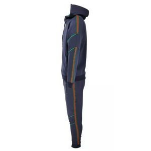 Wholesale Custom Unisex Trendy Fit Tracksuit Rhinestone Contrast <b>Strips</b> Logo Printing Plus Size Feature for Sports Outdoor Use - Product Image 3