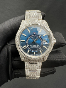 Diseño de lujo de los hombres Moissanite Iced Watch Modern Fashion Business Dial Display Acero inoxidable - Product Image 2