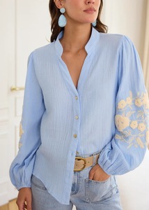 Blusa elegante de algodón suave Aenor suministro al por mayor cómoda para uso diario en la oficina y viajes a buen precio - Product Image 6