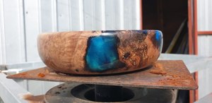 Cuencos de madera tallados a mano decorativos rústicos de granja, cuenco largo de madera de Paulownia, cuenco de masa de madera Vintage para velas - Product Image 5