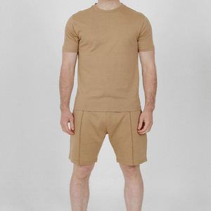 Conjunto de camiseta y pantalón corto personalizado y barato para hombre, tops y pantalones de manga corta de verano, conjunto de moda informal transpirable para correr - Product Image 3