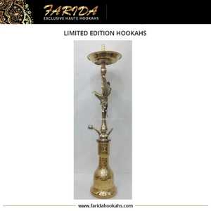 Cachimbas Farida de Lujo, Cachimba Mini de Latón Macizo Blanco Hecha a Mano, Tipo Curvado, Accesorio Premium para Shisha, Edición Limitada Egipcia - Product Image 3