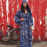 Kimono tissé écologique pour femmes avec taille naturelle et imprimé floral artistique