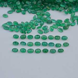 Émeraude zambienne naturelle verte de 3x4 mm, taille ovale facettée, pierre précieuse personnalisée, émeraude à forte demande, livraison internationale sans taxes - Product Image 2