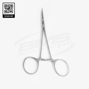 คีมห้ามเลือดแบบโค้ง Halsted ราคาโรงงาน ผลิตจากสแตนเลส เครื่องมือผ่าตัด คีมห้ามเลือดแบบใช้มือสำหรับหลอดเลือดแดง - Product Image 3
