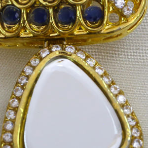 Pendientes de Aro Chapados en Oro para Mujer, Moda de Lujo, Clásicos, de Compromiso, con Piedras Naturales Azules Talladas a Mano, para Bodas y Fiestas, Regalo de Alta Calidad - Product Image 4