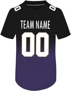 Camiseta de Fútbol Americano Personalizada por Sublimación de Dos Tonos, Uniforme Deportivo de Malla Transpirable con Nombre y Número Personalizados - Product Image 2