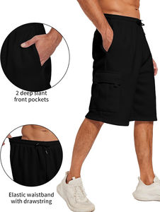 กางเกงขาสั้นสำหรับผู้ชายกางเกงขาสั้นเล่นกีฬาแบบผูกเชือกลำลองกางเกงขาสั้นตาข่ายชายหาดแบบเรียบง่ายสีทึบสำหรับผู้ชายขนาดใหญ่กว่าปกติสำหรับ2025 - Product Image 3