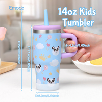 Desain Kustom Mug Kopi Termos Stainless Steel Watersy 14oz Baru, Botol Air Tumbler Lucu dengan Pegangan dan Tutup