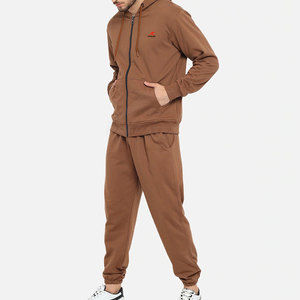 Chándales de algodón 100% transpirables de alta calidad personalizables para hombre, conjuntos de invierno transpirables de etiqueta privada, diseño propio, patrón sólido - Product Image 5