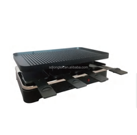 Grill électrique 2-en-1 1500W Raclette et Barbecue Coréen, Plaque de cuisson portable antiadhésive sans PFAS pour fêtes en intérieur