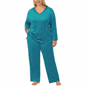 Nueva llegada ropa de dormir de algodón puro ropa de noche ropa de dormir niñas 2 piezas Loungewear pijamas para mujeres conjunto - Product Image 6
