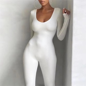 Wholesalers High Quality Bodysuits Backless Scrunch Butt Activewear <b>Workout</b> Gym <b>Workout</b> One Piece <b>Jumpsuit</b> Women - Product Image 2