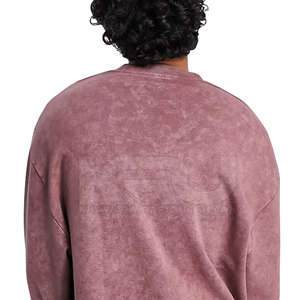 Lightweight Cotton Blended Acid Wash <b>Sweatshirt</b> for Men Winter Casual Stylish Design Quick Dry Breathable Daily Wear - Product Image 5
