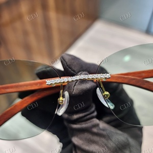 Lunettes de soleil à verres verts personnalisés VVS Clarity D Color Moissanite Diamond Cut High Quality Craftsmanship Anti-Reflective - Product Image 4