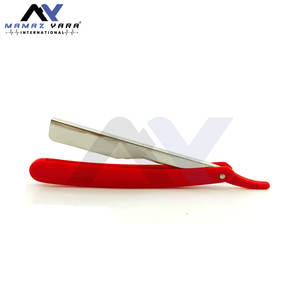 Rasoirs droits de barbier professionnels pour salon, vente en gros, rouge, outil de barbier pour le rasage, la coupe de cheveux, le coiffage et le toilettage classique - Product Image 4