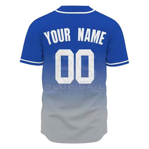 Camiseta de Béisbol con Botones, Camiseta de Béisbol de Color Sólido, Venta Directa de Fábrica, Camiseta de Béisbol de Manga Corta - Product Image 2