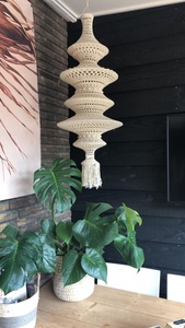 Pantalla de Lámpara Colgante Grande Personalizable de Algodón Bohemio Ecológico de Alta Calidad con Diseño de Macramé para Decoración del Hogar - Product Image 3