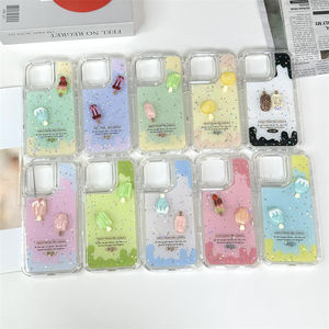 <span class=keywords><strong>Coque</strong></span> de téléphone <span class=keywords><strong>portable</strong></span> <span class=keywords><strong>incassable</strong></span> 3 en 1 avec paillettes colorées et accessoires de poupée 3D mignons pour ZTE Blade A76 - Product Image 6