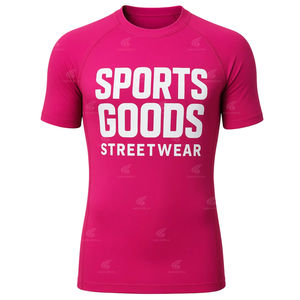 High Quality Spandex Fabric Professional <b>Rash</b> <b>Guard</b> <b>Men</b> Shorts Sleeve Shirt Custom Design Affordable Sports Wear Training Gear - Product Image 1