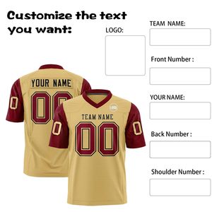 Camiseta de fútbol americano personalizada de alta calidad al por mayor transpirable de secado rápido con diseño de logotipo personalizado - Product Image 4