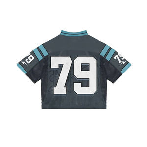 Customize Embroidery Logo Name <b>Retro</b> Mesh Rugby Jersey Factory Wholesale Price Customized Logo American <b>Football</b> Jersey - Product Image 2