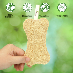 Esponja para lavar platos de esponja orgánica Natural, cepillo ecológico para baño, cocina - Product Image 4