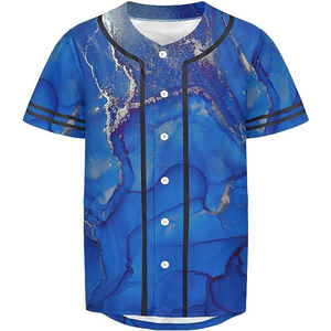 Maillots de baseball OEM pour hommes, chemises boutonnées à manches courtes, uniformes sportifs hipster hip-hop, maillots de baseball personnalisés vierges - Product Image 1