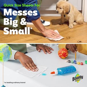 Serviettes en papier Boun-ty originales, taille standard, 2 plis, blanches, 12 rouleaux familiaux, nouvellement arrivées |   40 rouleaux réguliers en provenance des États-Unis - Product Image 4