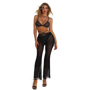 Trajes de club de baile para mujer, monos sin espalda a la moda, monos de fiesta con escote en V profundo, monos de noche - Product Image 3