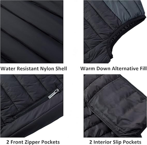 Gilet léger personnalisé chaud à bulles compressible gilet sans manches grande taille hiver hommes duvet de canard bouffant gilet pour hommes OEM - Product Image 3