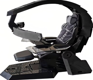 สถานีเกมมิ่งแบบใหม่เอี่ยม พร้อมจอภาพ ตู้ควบคุมการทำงาน โต๊ะคอมพิวเตอร์ เก้าอี้เกมมิ่ง - Product Image 1