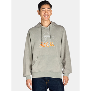 OEM Design de logo personnalisé Sweats à capuche pour hommes coupe régulière 100% coton polaire gris clair Graphiques personnalisés imprimés pour l'hiver - Product Image 2