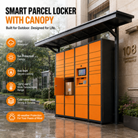 Casier à colis intelligent résidentiel en libre-service 24h/24 et 7j/7 avec serrure électronique, construction en acier assemblée, revêtement en poudre