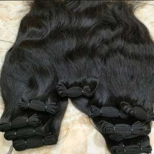 Temple Virgin South Indian Hair Extensions Double Drawn Wig Closures Natural Human Hair Wholesale - Product Image 2