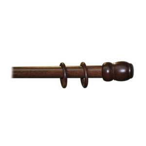 Bâton de tir de 35 mm en noyer foncé, 180 cm, sans supports - Product Image 1