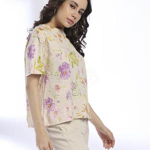 เสื้อยืดแขนสั้นผ้าฝ้ายหนาสีพื้นคอกลมสำหรับผู้หญิง ฤดูร้อน เป็นมิตรกับสิ่งแวดล้อม - Product Image 6