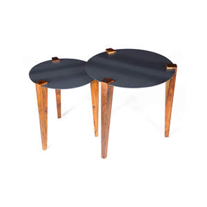Mesa auxiliar de metal de café de tendencia superior con decoración del hogar superior de madera Aspecto atractivo y simple disponible Precio más bajo - Product Image 2