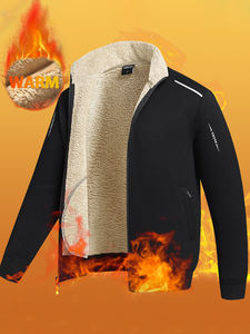 Veste d'hiver thermique Softshell pour hommes Manteau polaire à fermeture éclair pour la randonnée en plein air avec capuche Confortable Durable Fit - Product Image 2