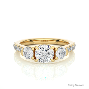 Anillo de compromiso de corte redondo cultivado en laboratorio de 1,0 quilates, Diamante CVD de oro rosa certificado IGI con regalo de aniversario para ella - Product Image 5