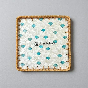 Bandeja de Ratán Tejida Moderna de Primera Calidad, Elegante, Multiusos, Decorativa, Móvil, para el Hogar, Comedor, Tradebyd - Product Image 4