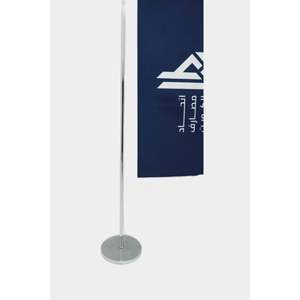 Simple L-Shape Office Banner Custom Printed Digital Garden <b>Flag</b> Aluminum <b>Pole</b> Cloth Nylon Plastic Polyester Material Options - Product Image 3