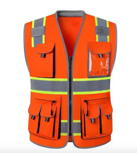 Chaleco DE SEGURIDAD transpirable con cuello en V para hombre, ligero y duradero, para trabajo al aire libre, construcción, correr, ciclismo, viajes, senderismo - Product Image 4