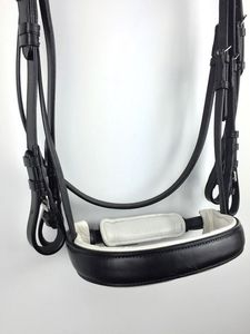 Bride de confort de forme anatomique en cuir pour cheval monocrown anglais - Product Image 4