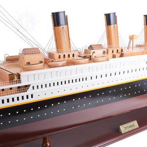 <b>Titanic</b> Wooden <b>Model</b> Ship Nautical Style Collectible Decor with Display Stand Perfect Gift Option (200Lx22.6Wx70.1H cm) - Product Image 5
