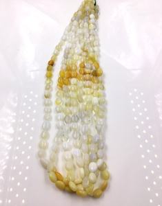 Perles ovales lisses en opale jaune naturelle pour la fabrication de bijoux fins, collier en pierres précieuses - Product Image 2