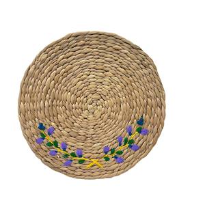 Luxury <b>Round</b> Water Hyacinth Eco-Friendly Mats & Pads <b>Placemat</b> Tray Tableware Home Decor Accessories - Product Image 2