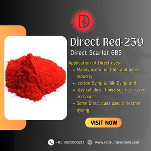Direct Red 239 Soluble Water Dyestuffs RED SUN <b>DYE</b> CHEM Manufacturer & Exporter Also Supplied in India - Product Image 5