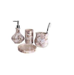 Mother of Pearl 4 Pcs <b>Bathroom</b> Accessories <b>Set</b> <b>for</b> Home and Hotel and Hot <b>Sale</b> Design Piece Free Sample - Product Image 1