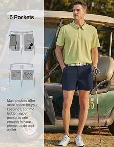 Golf <b>Shorts</b> <b>Men</b> Relaxed Fit Stretch <b>Dress</b> Lightweight Casual Waterproof Travel Quick Dry Summer <b>Shorts</b> 5 Inch Inseam - Product Image 2